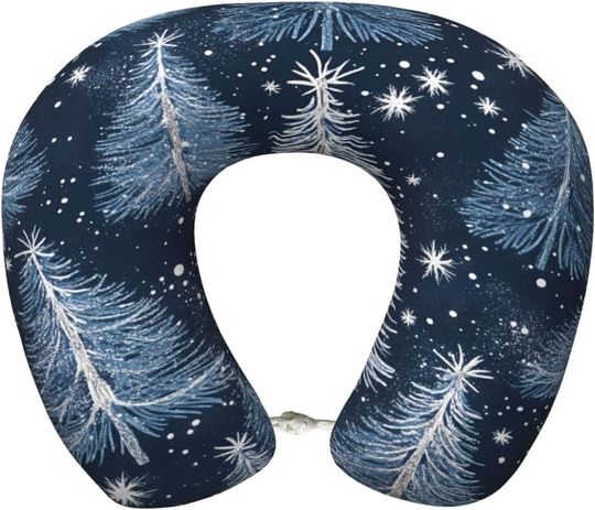 Discover Travel Pillows Winter Snow Christmas Xmas U-Shaped Travel Neck Pillows