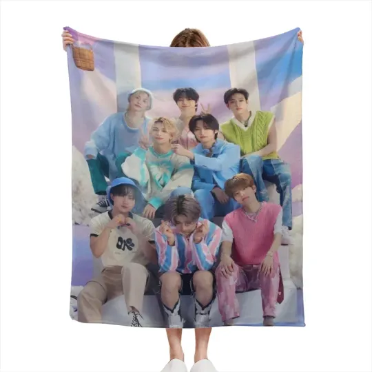 Discover Kpop S-Stray K-Kids Rock STAR Fans Gift Summer Blanket Thin Blanket Comforter Flannel Soft throw Blankets Warm Home