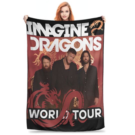Discover Imagine Dragons Band Loom World Tour 2025 Blanket Multi-size Cozy and Lightweight  Throw Blankets for Sofa Couch and Bed