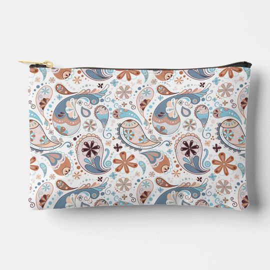 Discover Paisley Pattern Background Accessory Pouch