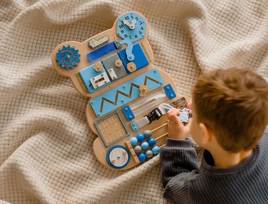 Discover Baby Boy Gifts Montessori Busy Board, Activity Sensory Board, 1st Birthday Boy Gifts