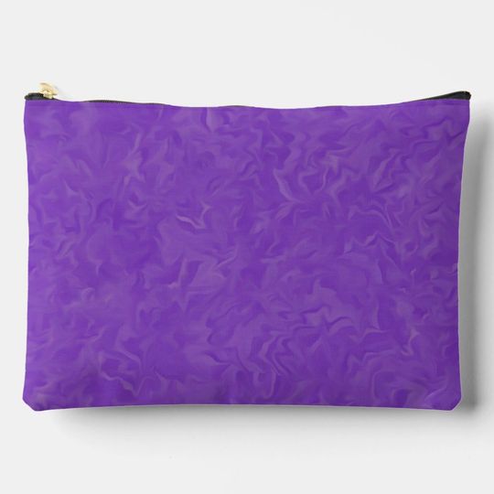 Discover Swirled Shades of Purple Abstract Art Pattern Accessory Pouch