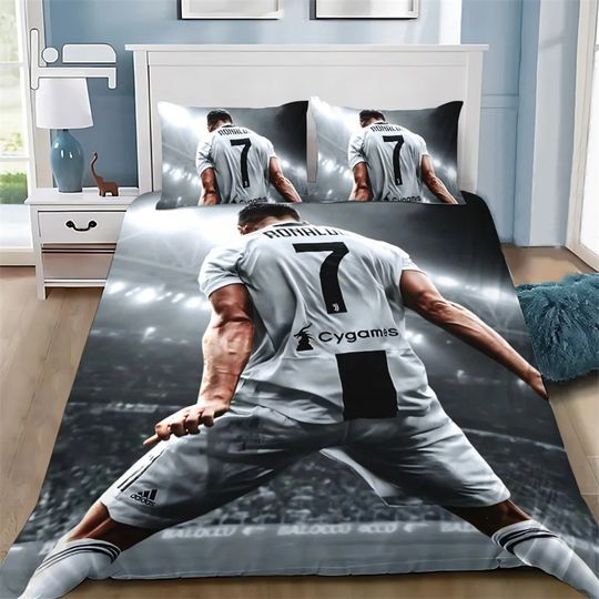 Discover Duvet Cover Pillowcase Bedding Set Football CR7