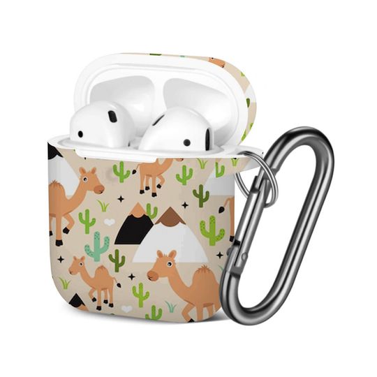 Discover Cute Egypt Camel Cactus AOP Airpods Case Cover