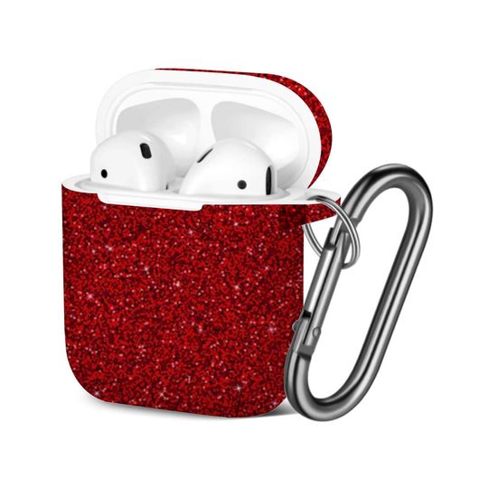 Discover Red Sparkles AOP Airpods Case Cover