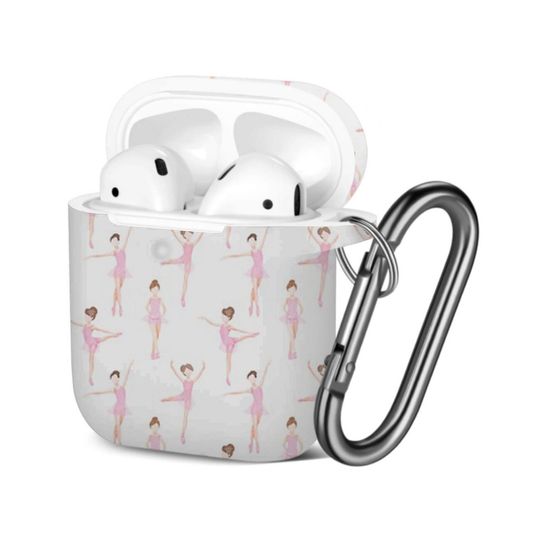 Discover AirPods Case ( 1st / 2nd Gen ), Watercolour Young Ballet Dancer Print Pattern, TPU Protection Cover with Keychain.