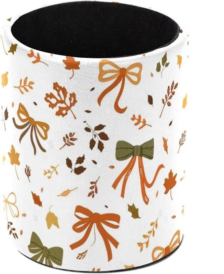 Discover Colorful Art Bow Circular Pen Holder, Pen Cup Makeup Brush Holder