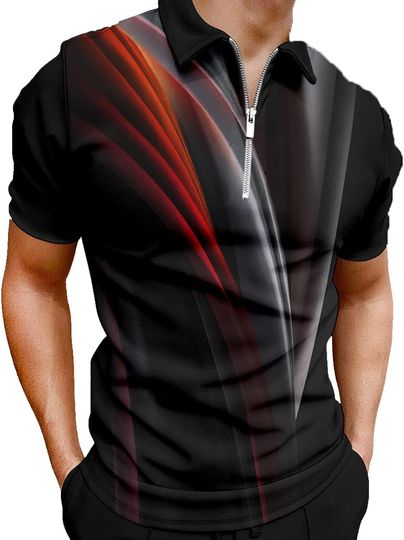 Discover Men's Golf Zip Polo Shirts