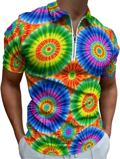 Discover Men's Short Sleeve Zip Polo Shirts