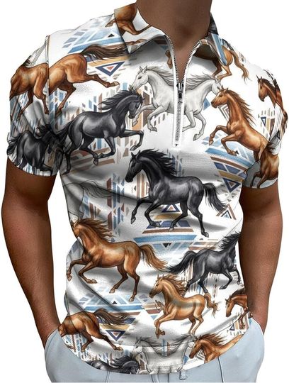 Discover Men's Muscle Zip Polo Shirts