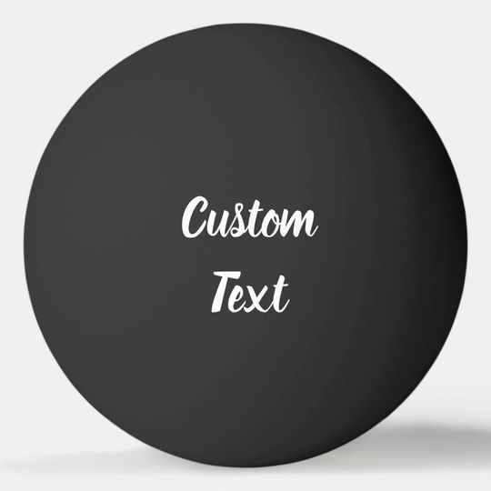 Discover Simple Black and White Script Text Template Ping Pong Ball