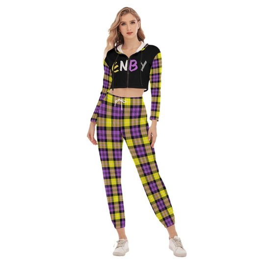 Discover Non-Binary Crop Hoodie Sports Sets