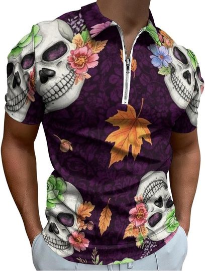 Discover Men's Golf Zip Polo Shirts