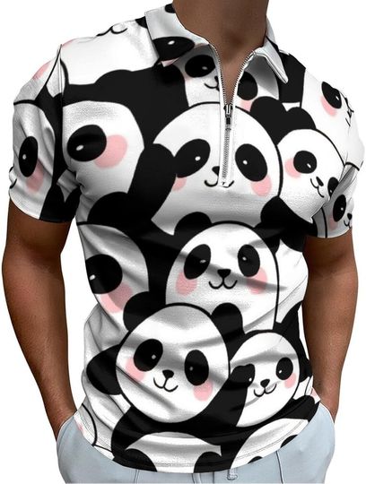 Discover Panda Zip Polo Shirts