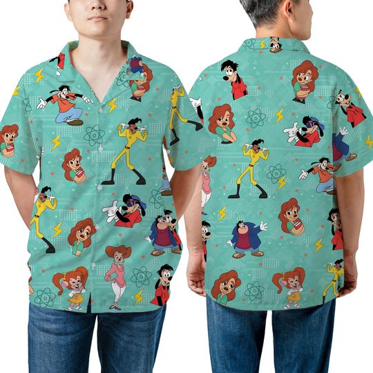 Discover Unisex Retro Powerlinee A goofyy Movie Hawaiian Shirt