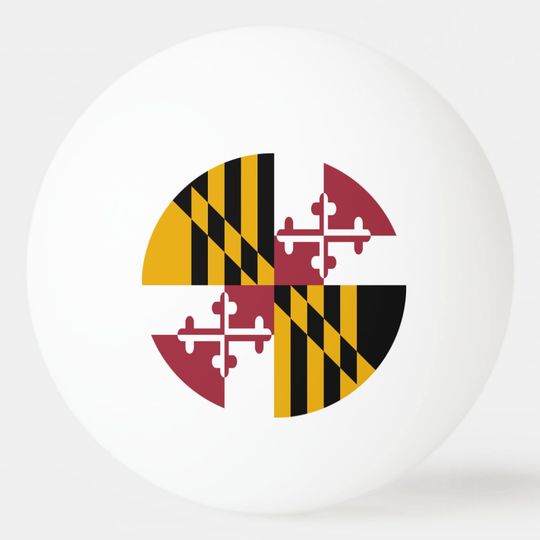 Discover Maryland State Flag Ping Pong Ball
