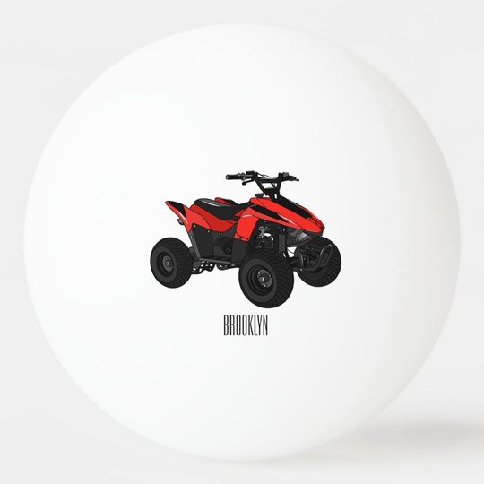 Discover Quad bike atv cartoon illustration  ping pong ball