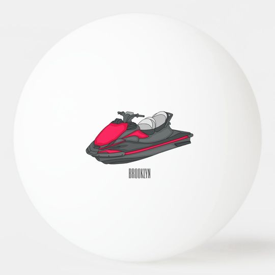Discover Jet ski cartoon illustration  ping pong ball