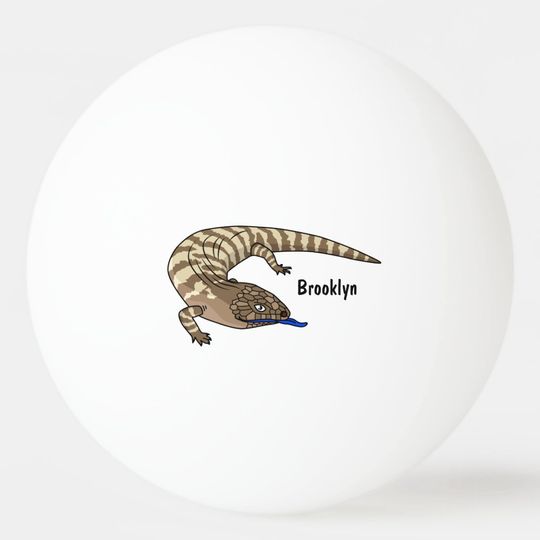 Discover Blue tongue lizard reptile cartoon ping pong ball