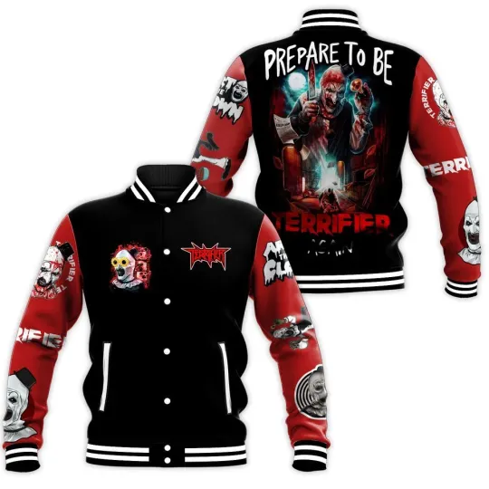 Discover Terrifier 3 Art The Clown Baseball Jacket