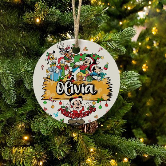 Discover Personalized Mickeyy & Friends Christmas Ornaments | Disneyyy Cerami