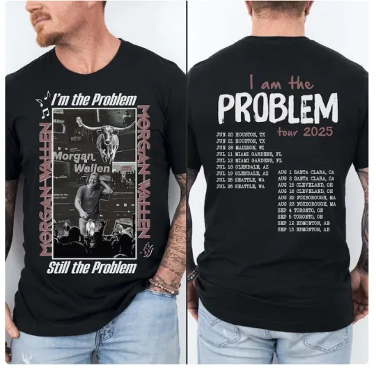 Discover Wallen Western 'I'm The Problem' Tour 2025 Concert T-Shirt