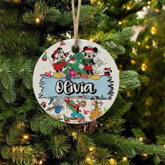 Discover Personalized Mickeyy & Friends Christmas Ornaments | Disneyyy Ceramic