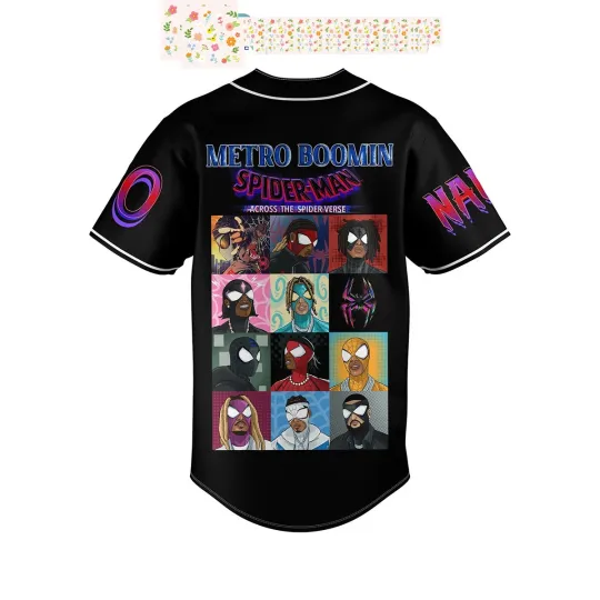 Discover Metro Boomin Spider Man Across The Spider Verse Personalized Baseball Jersey