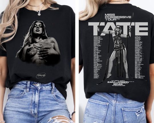 Discover Tate McRae 2025 Concert Tee, Miss Possessive Tour 2025, Tate McRae Fan Gift