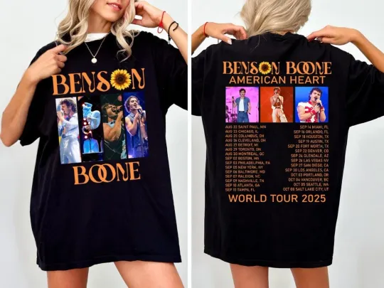 Discover Benson Boone American Heart World Tour 2025 T-Shirt