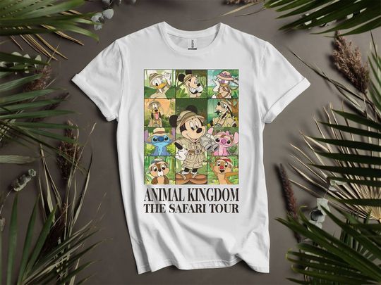 Discover Mickeyy Friends Disneyyy animall kingdom The Safari Custom T-Shirts for Men, Women, and Kids - Sizes S to 5XL | Ladies' T-Shirts Available K873