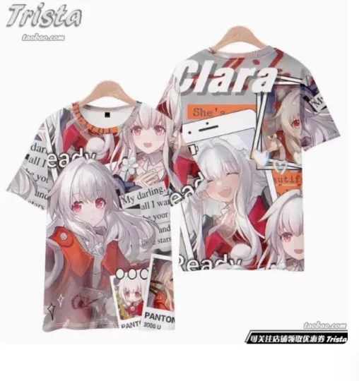 Discover Honkai: Star Rail Clara Anime Cosplay 3D T-Shirt