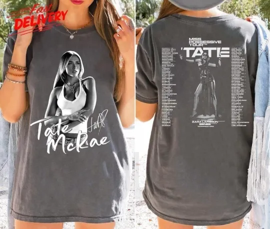 Discover Tate McRae Shirt, Tate McRae 2025 Shirt, Tate McRae Miss Possessive Tour T Shirt