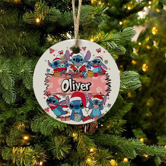 Discover Personalized Lilo & Stitchh Christmas Ornaments