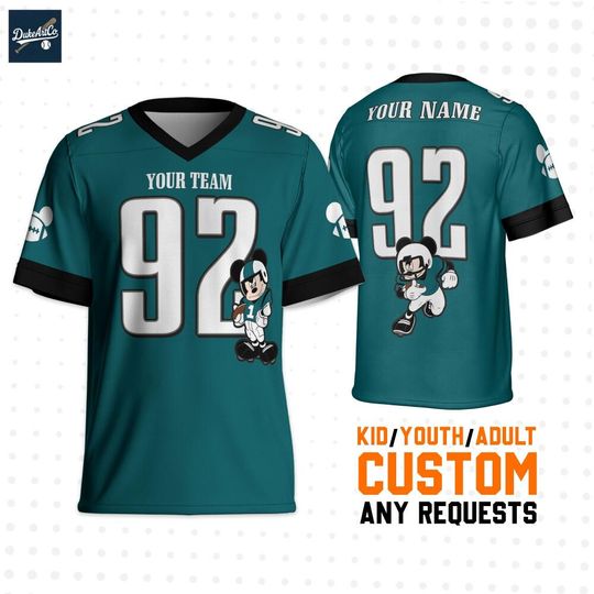 Discover Personalized Mickeyy Eagle Green Football Jersey