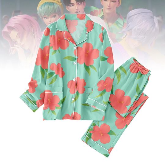 Discover Kpop Demon Hunters Pajamas Long Set, Abby Pajamas, Saja Boys Button PJs