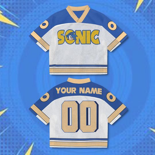 Discover Personalize Sonic The Hedgehog Awesome jersey Fly, Sonic Custom Name Football, Sonic the Hedgehog Sports Tee, Gamer Gift Outfit