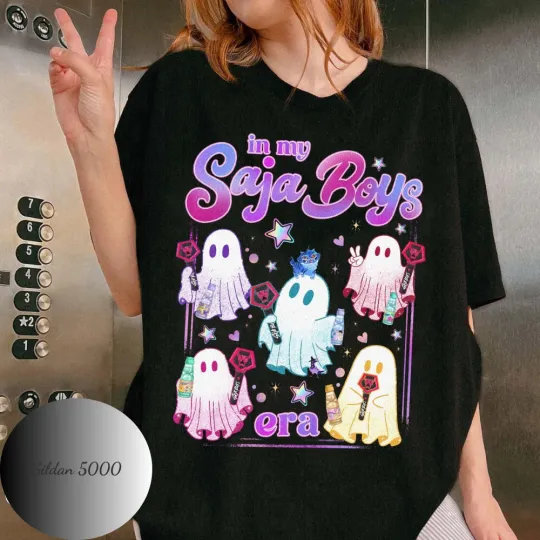 Discover Saja Boys Boy Band Shirt, Ghost Shirt, Halloween Shirt, Demon Hunters T-Shirt