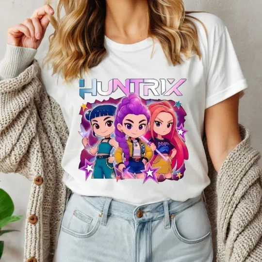 Discover Kpop Demon Hunters Shirt, Huntrix Girl TShirt, Kpop idol group Shirt