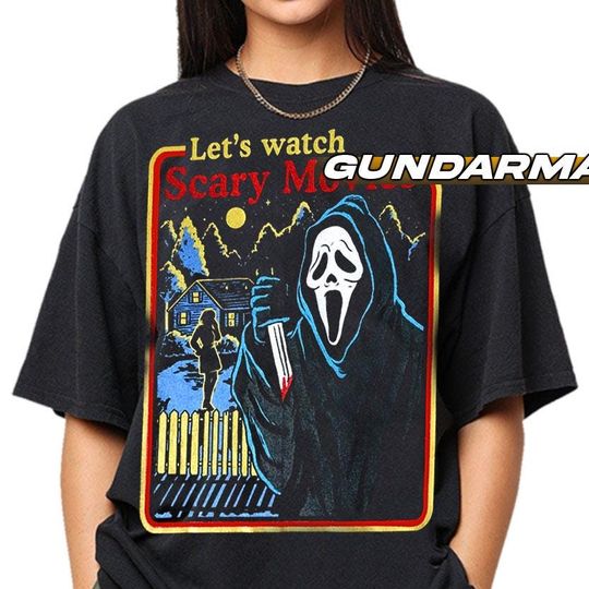Discover Scream T-Shirt Ghostface Horror Movie Graphic Tee,