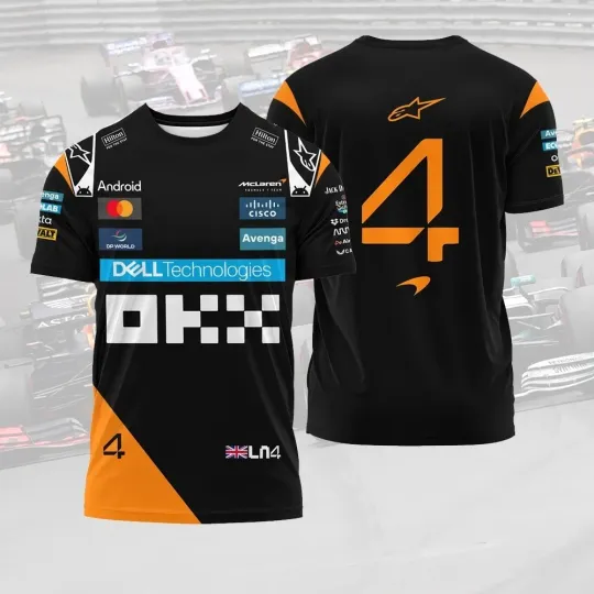 Discover Lando Norris McLaren Fo One All Over Print T-Shirt, Norris 3D Shirt
