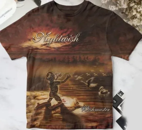 Discover Nightwish Wishmaster Album Cover 3D T-Shirt
