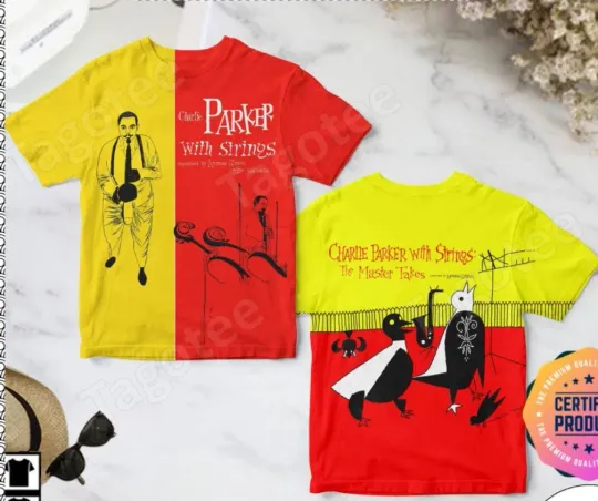Discover Charlie Parker With Strings Album Cover 3D T-Shirt