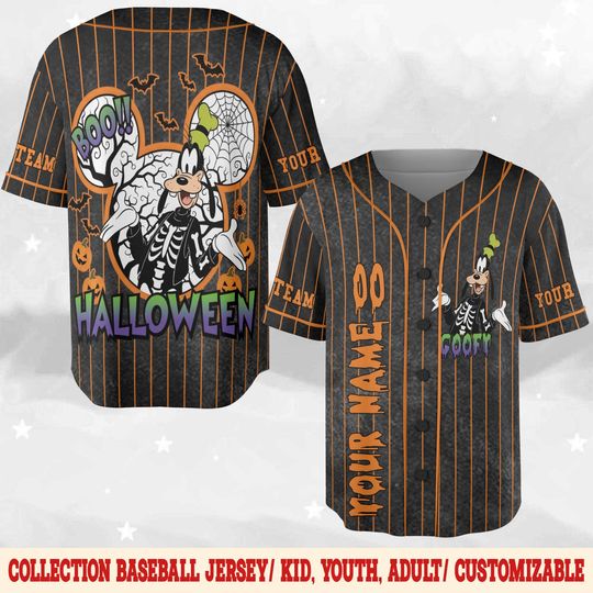 Discover Custom goofyy Halloween Baseball Jersey, Disneyyy goofyy Movie Halloween Jersey Team