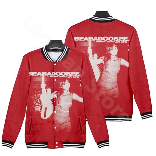 Discover Beabadoobee Tour 2025 Baseball Jacket Streetwear Jackets Men Womens Casual Baseball Uniform Fashion Trucksuit Hip Hop Coats