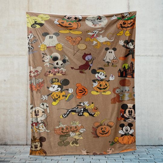 Discover Disneyyy Halloween Mickeyy and Friends Blanket