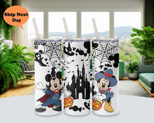 Discover Disneyyy Halloween Mickeyy and Minniee Tumbler