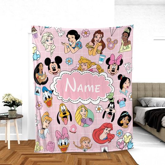 Discover Custom Mickeyy & friends Disneyyy Characters blanket, toy stories Princess Blanket
