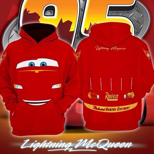 Discover Lightningg McQueenn 3D Full Over Print Hoodie, Funny Car Costume Shirt