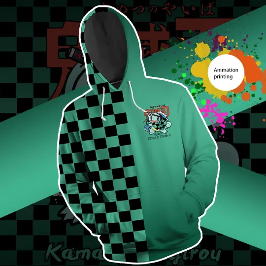 Discover DemonSlayer Tanjirou Men 3D Print Hoodie Hooded Pullover Novelty Tops Sweatshirt